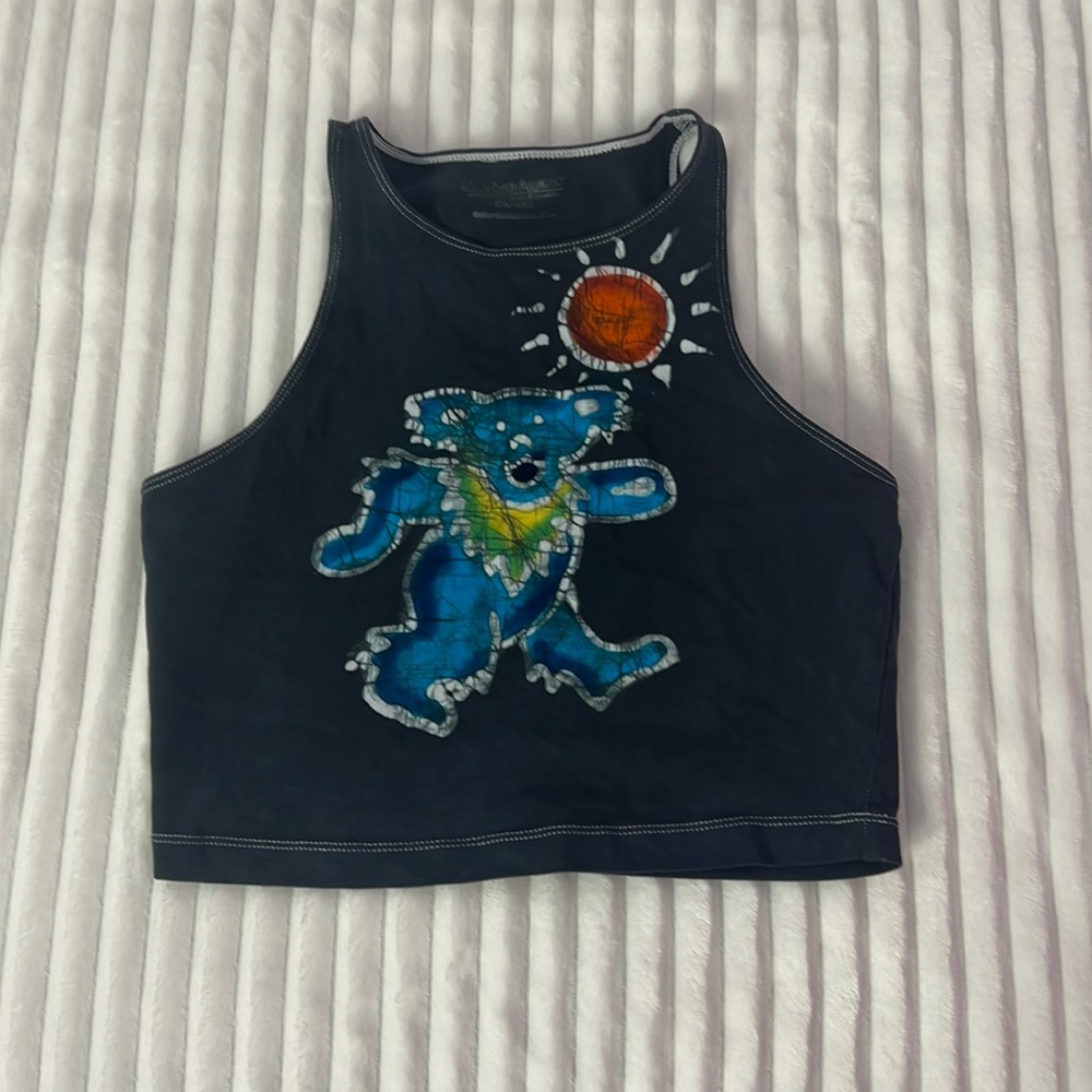 Small business bear crop shirt
